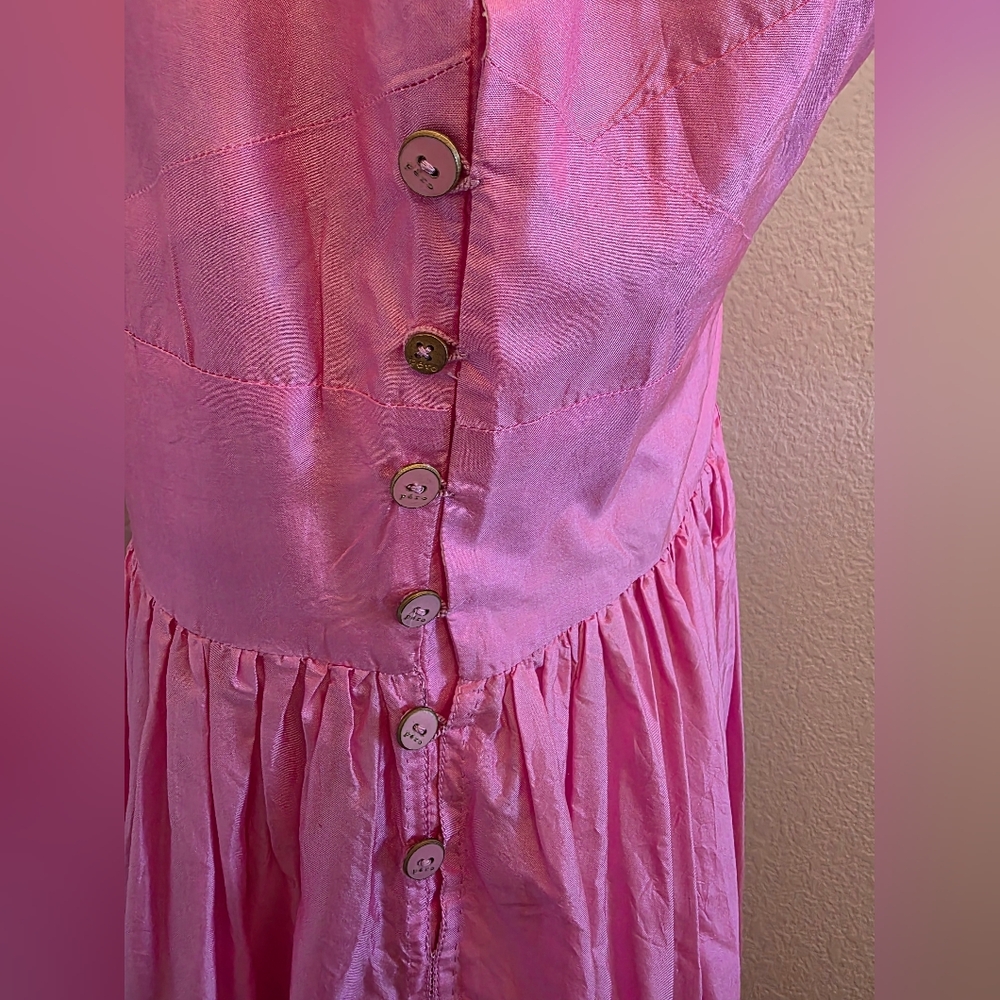 NWT Hot Pink Silk Dress - Picture 9 of 15